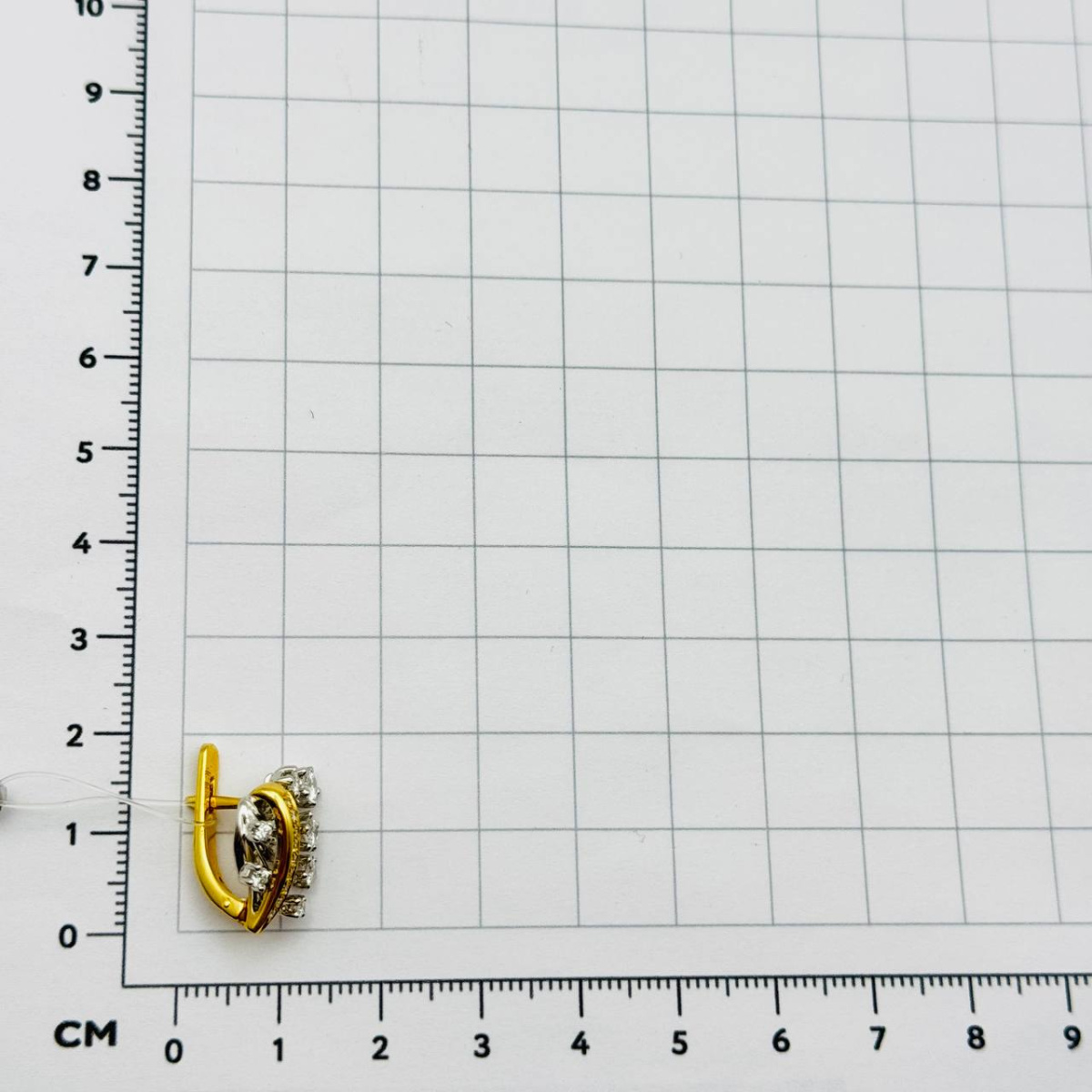 Серьги с бриллиантом Арт-Модерн 020461-Ж/Б