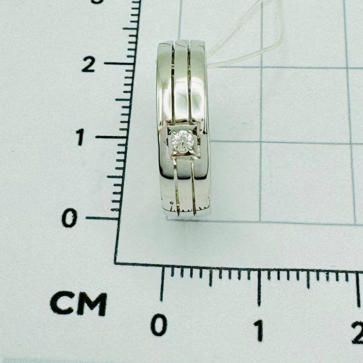 Кольцо обручальное с бриллиантом из белого золота Brilliant Style 937-11001