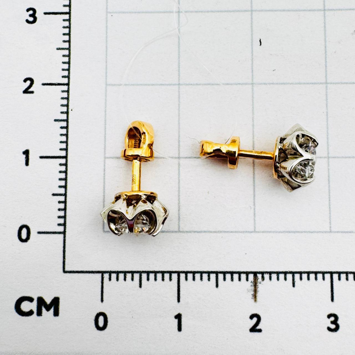 Серьги пуссеты из золота АЛЕКСАНДРА 20082-01