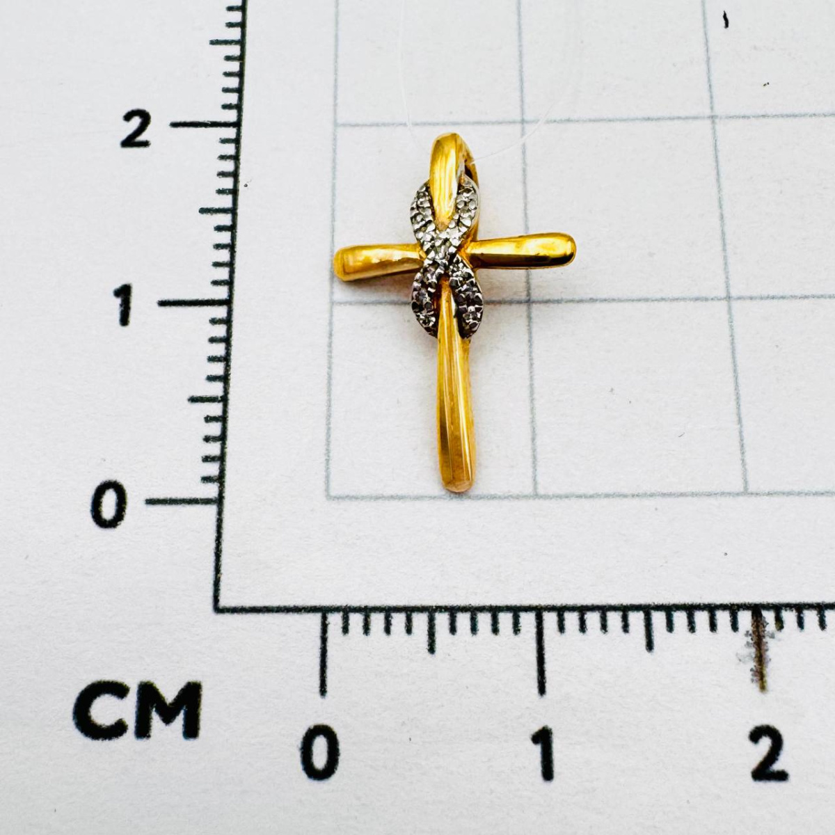 Подвеска крест с бриллиантом Спринг Джеверли 3510-151-01-00