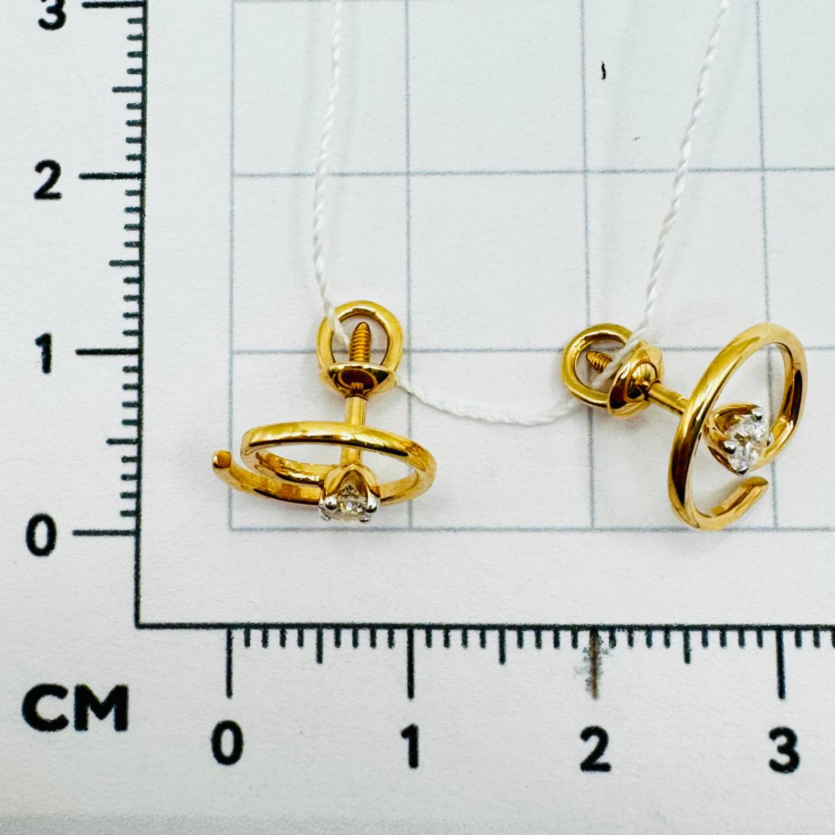 Серьги пуссеты с бриллиантом АРИНА 1048852-11240