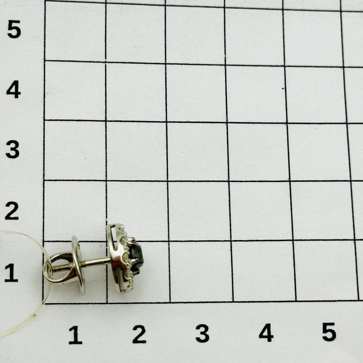 Серьги пуссеты с бриллиантом BELLISSIMA С2/487-225