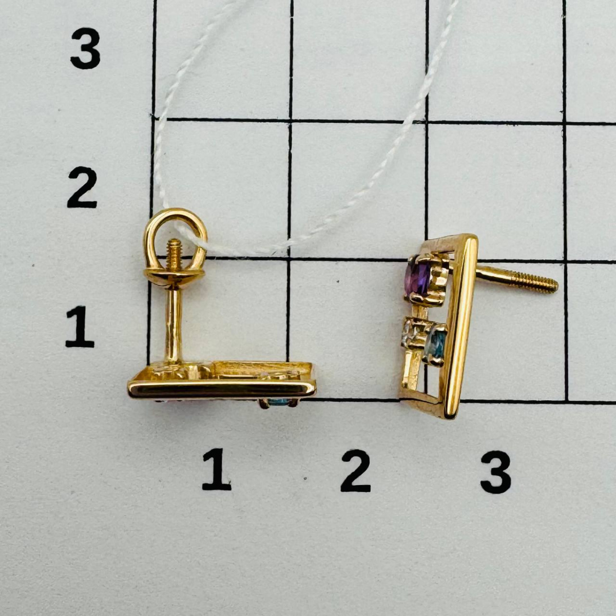 Серьги пуссеты из золота АРИНА 1050042-11230-AT