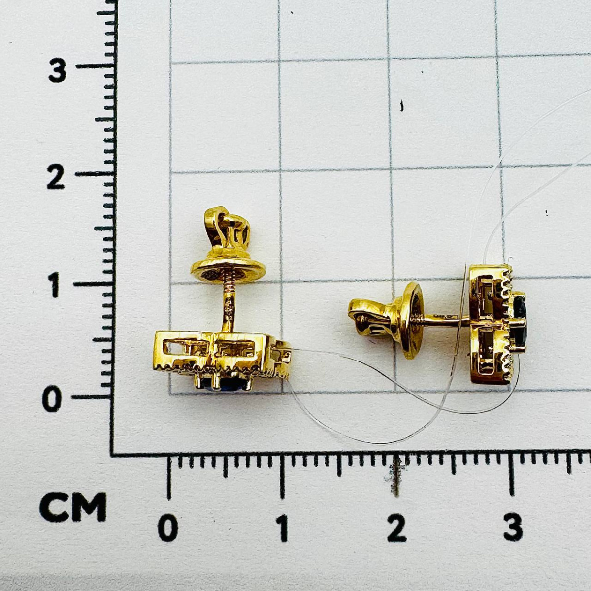 Серьги пуссеты с бриллиантом SARGON ES2893-2011