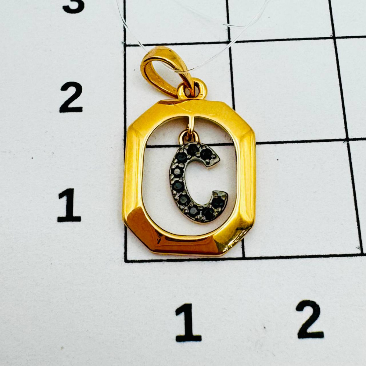 Подвеска буквы из золота RUSGOLDART 3689307с 1 10 2